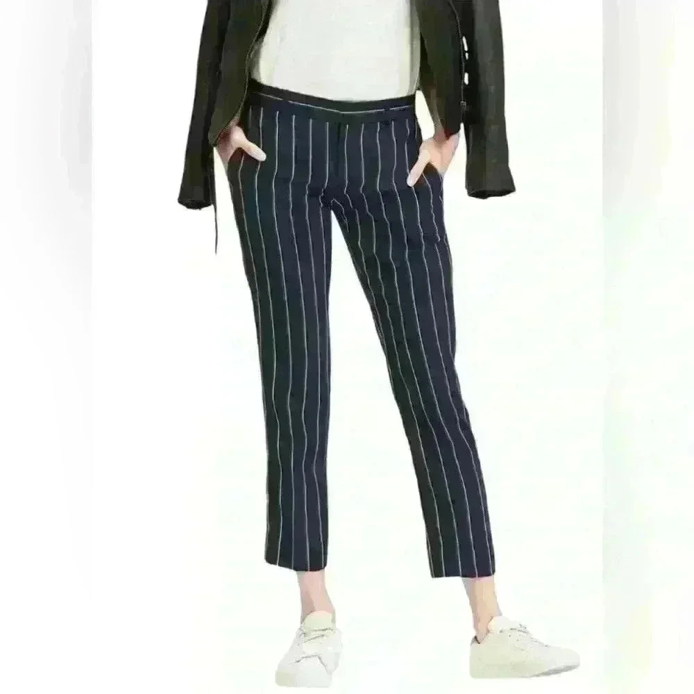 Banana Republic Striped Avery Pant Navy Size 10